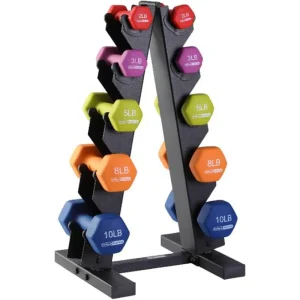 Dumbbell Weights with Rack,