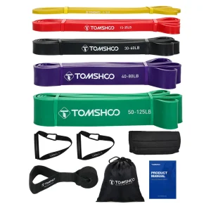5 Resistance Bands with Door Anchor and Handle