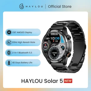 HAYLOU Solar 5 Voice Calling Smartwatch 1.58'' AMOLED Display 60Hz Smart Watch 2